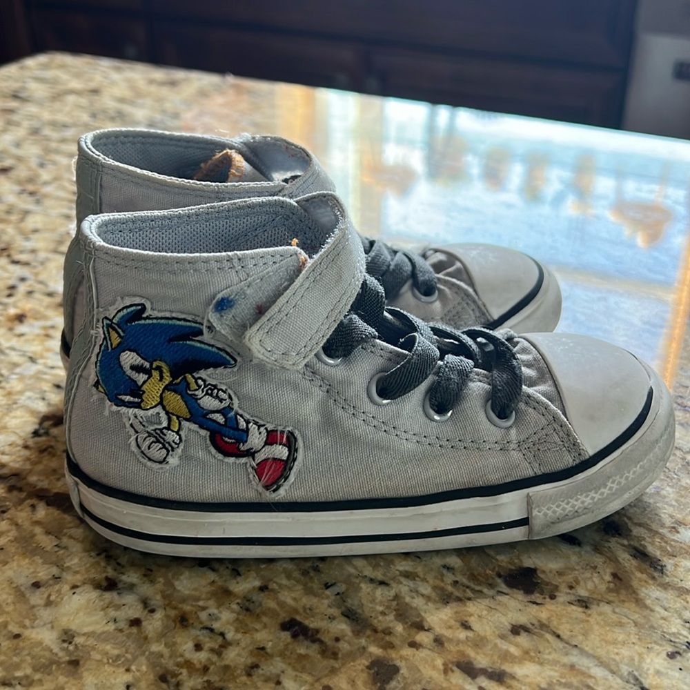 Custom made Converse Sonic toddler high tops